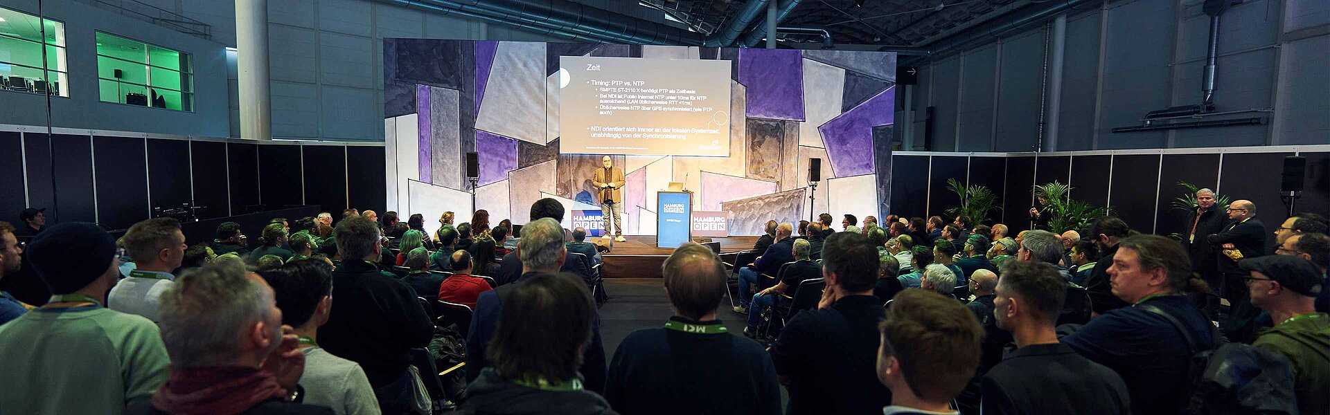 View of the OPEN Stage from the back of the audience