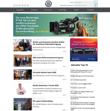 Screenshot der Website film-tv-video.de
